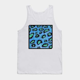 Blue Favia Moonstone Coral in Acrylic Tank Top